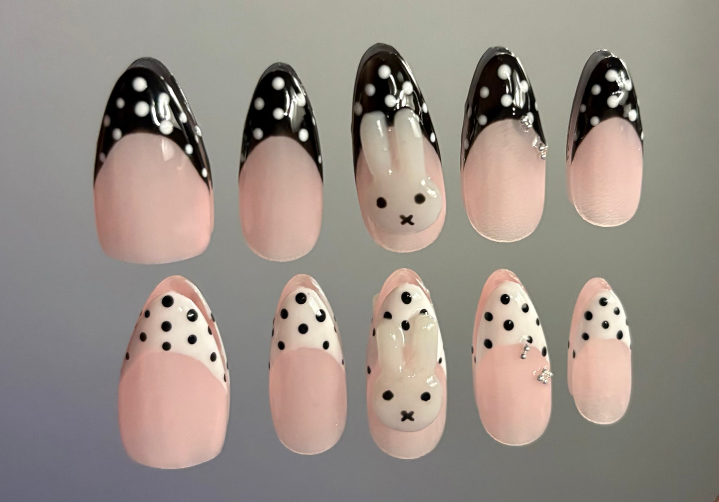 Miffy Polka Dot French Tip Press-On Nails