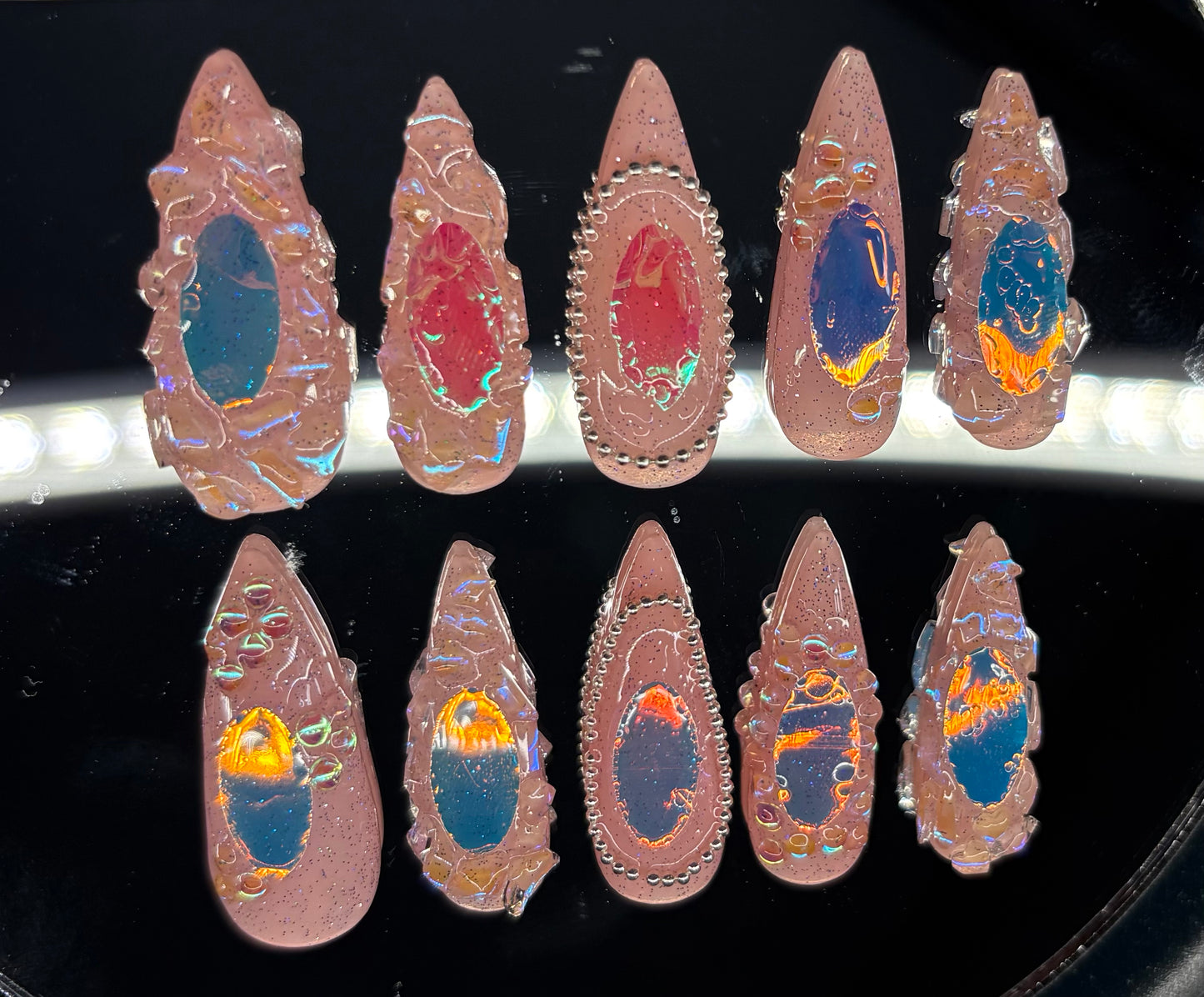 3D Princess Aurora Press-On Nails