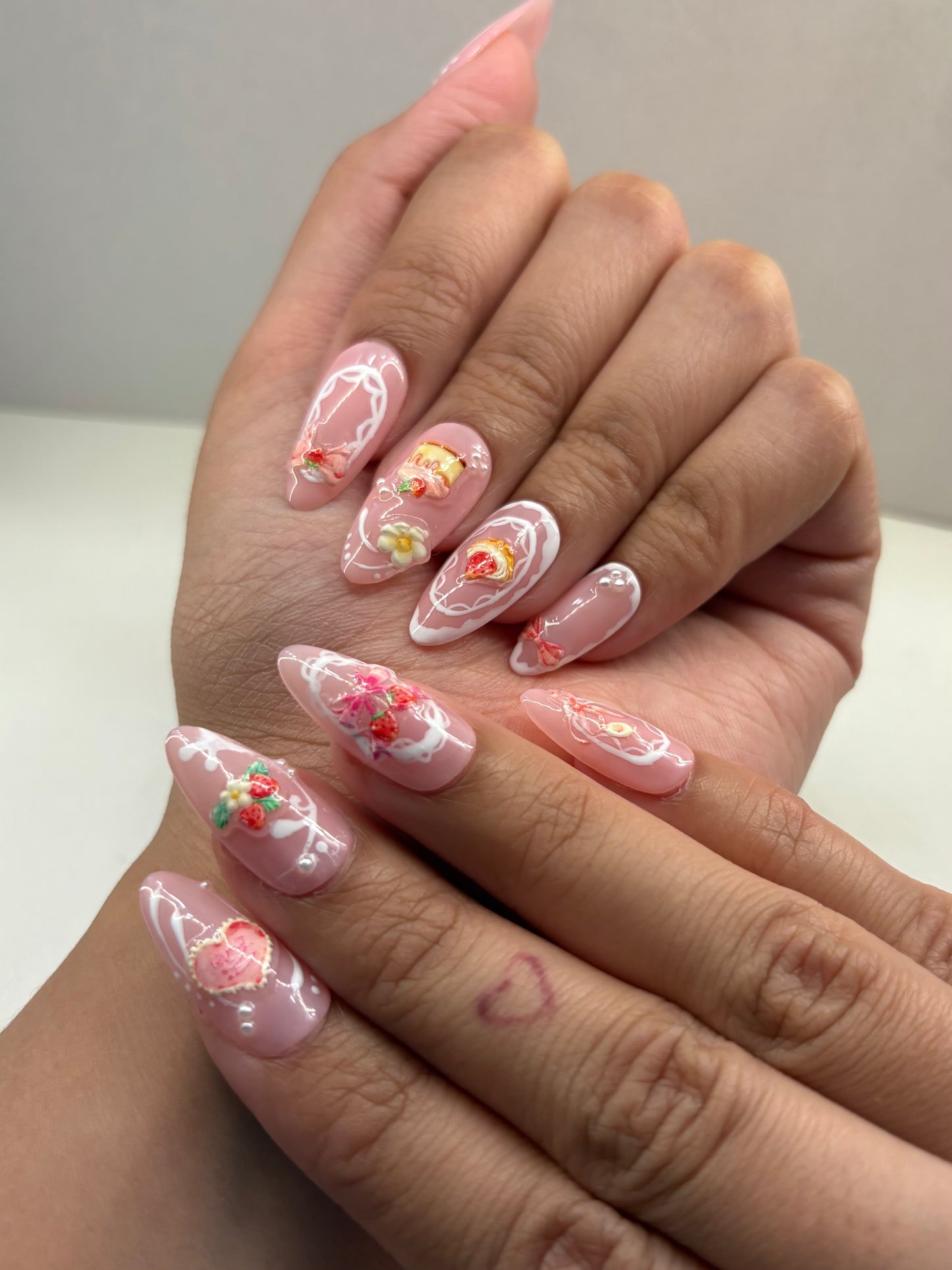 Strawberry Press-On Nails