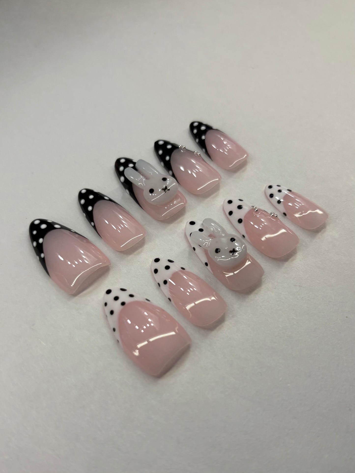 Miffy Polka Dot French Tip Press-On Nails