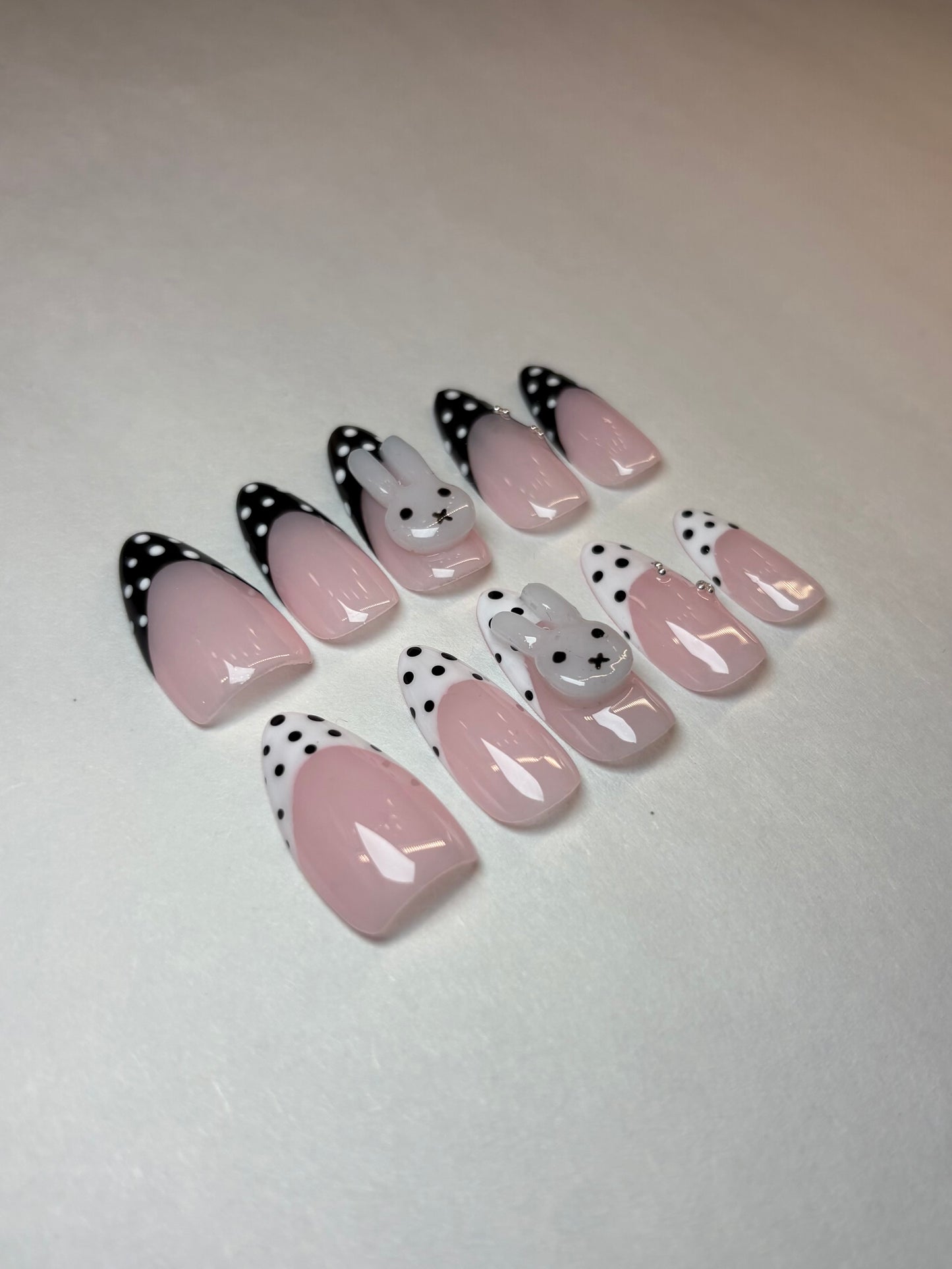 Miffy Polka Dot French Tip Press-On Nails