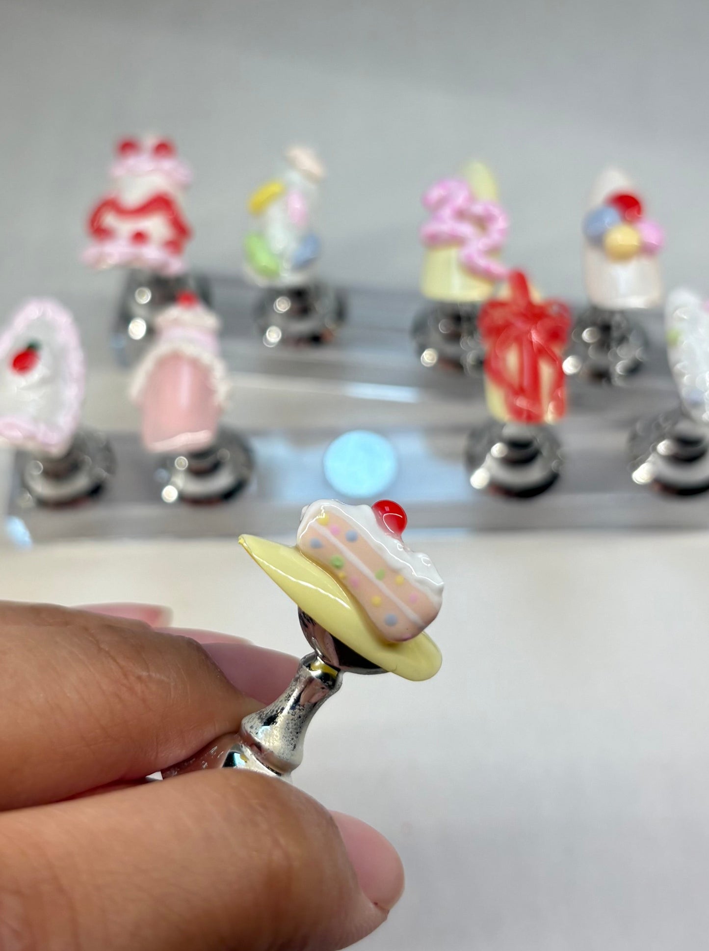 Birthday Cake Icing | Custom Candle Number Press-On Nails