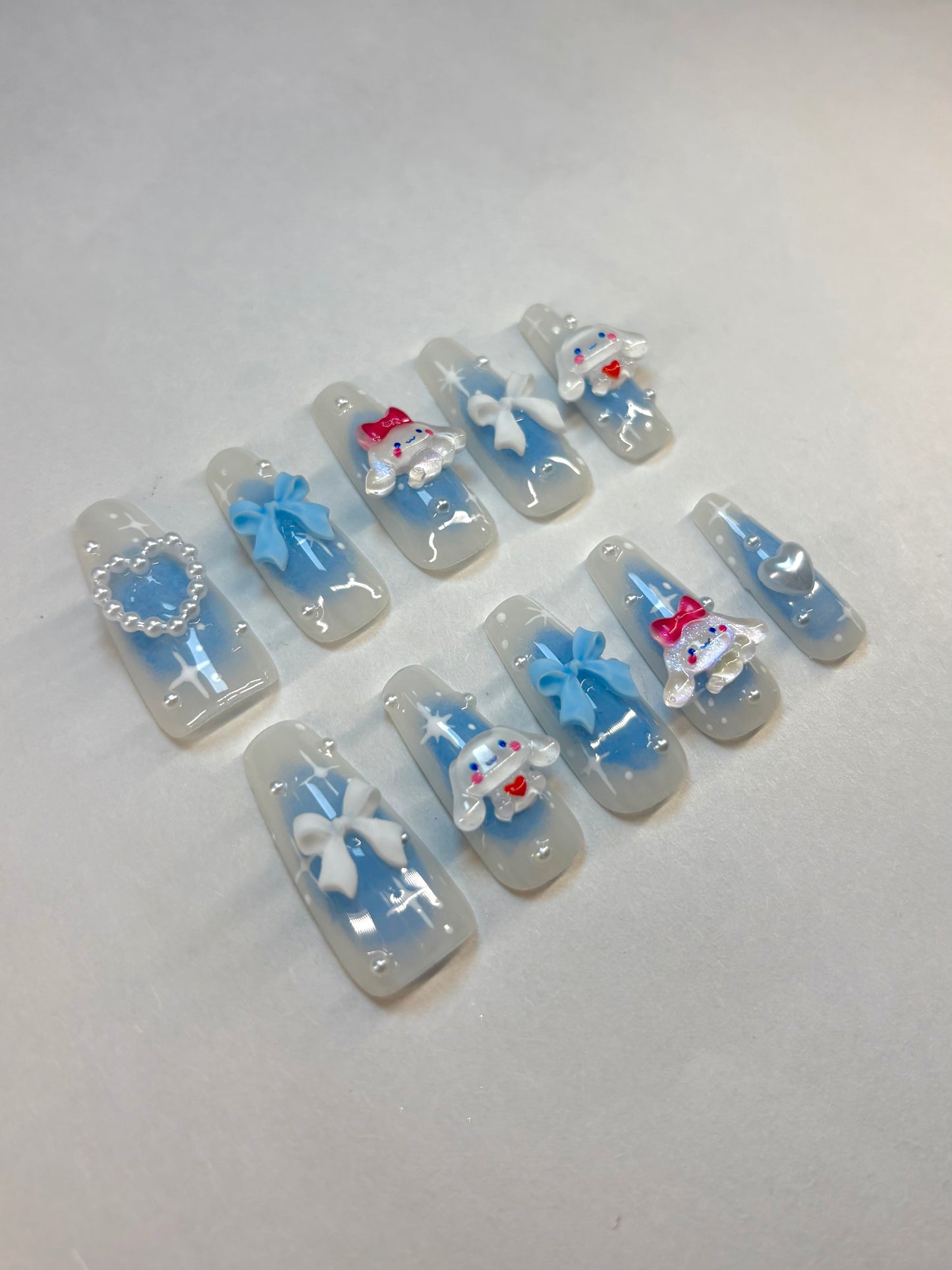 Sanrio's Cinnamoroll Blue Aura Press-On Nails