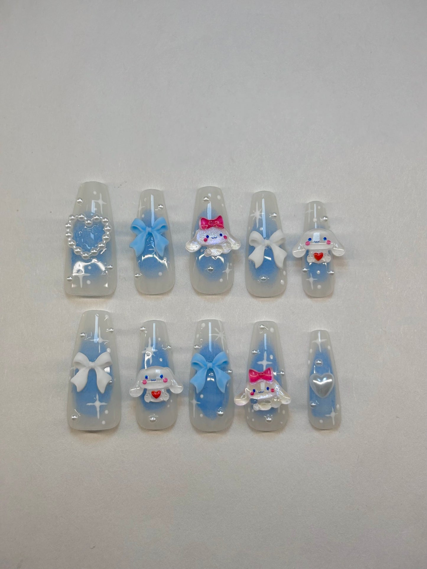 Sanrio's Cinnamoroll Blue Aura Press-On Nails