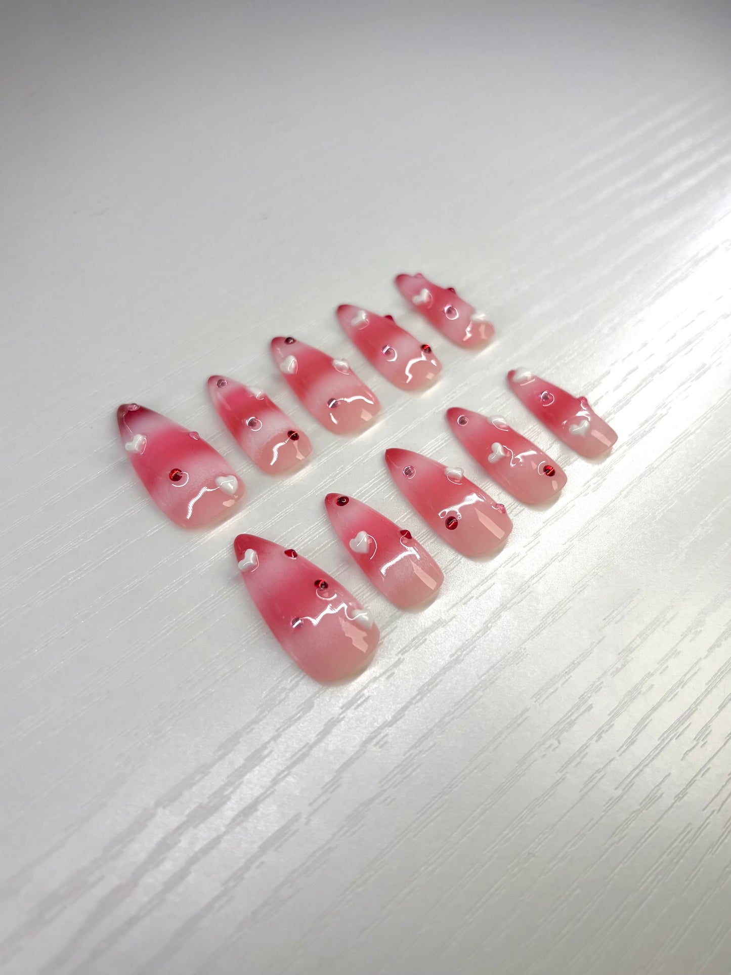 Striped Sweater Valentine Press-On Nails