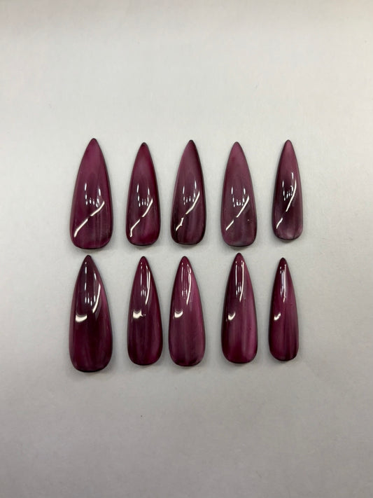 Jelly Glass Cat Eye Press-On Nails