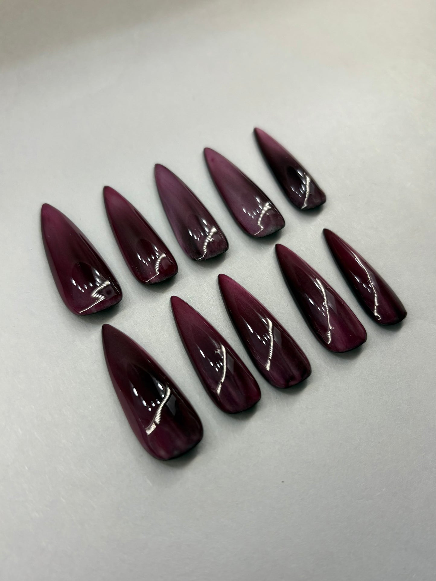 Jelly Glass Cat Eye Press-On Nails