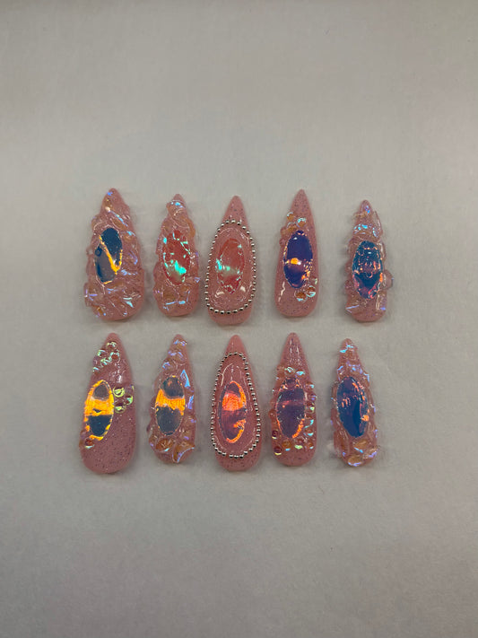 3D Princess Aurora Press-On Nails