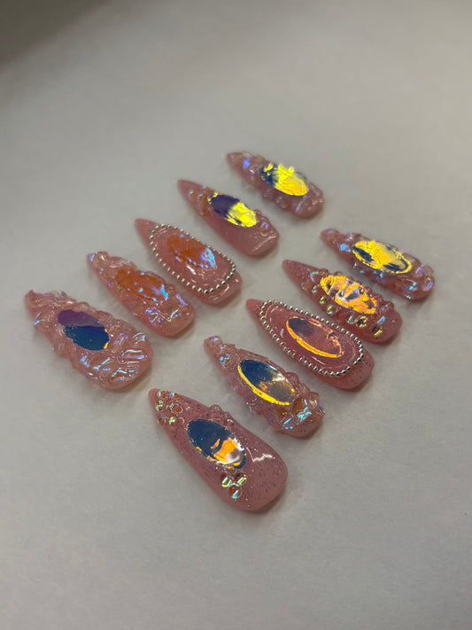 3D Princess Aurora Press-On Nails