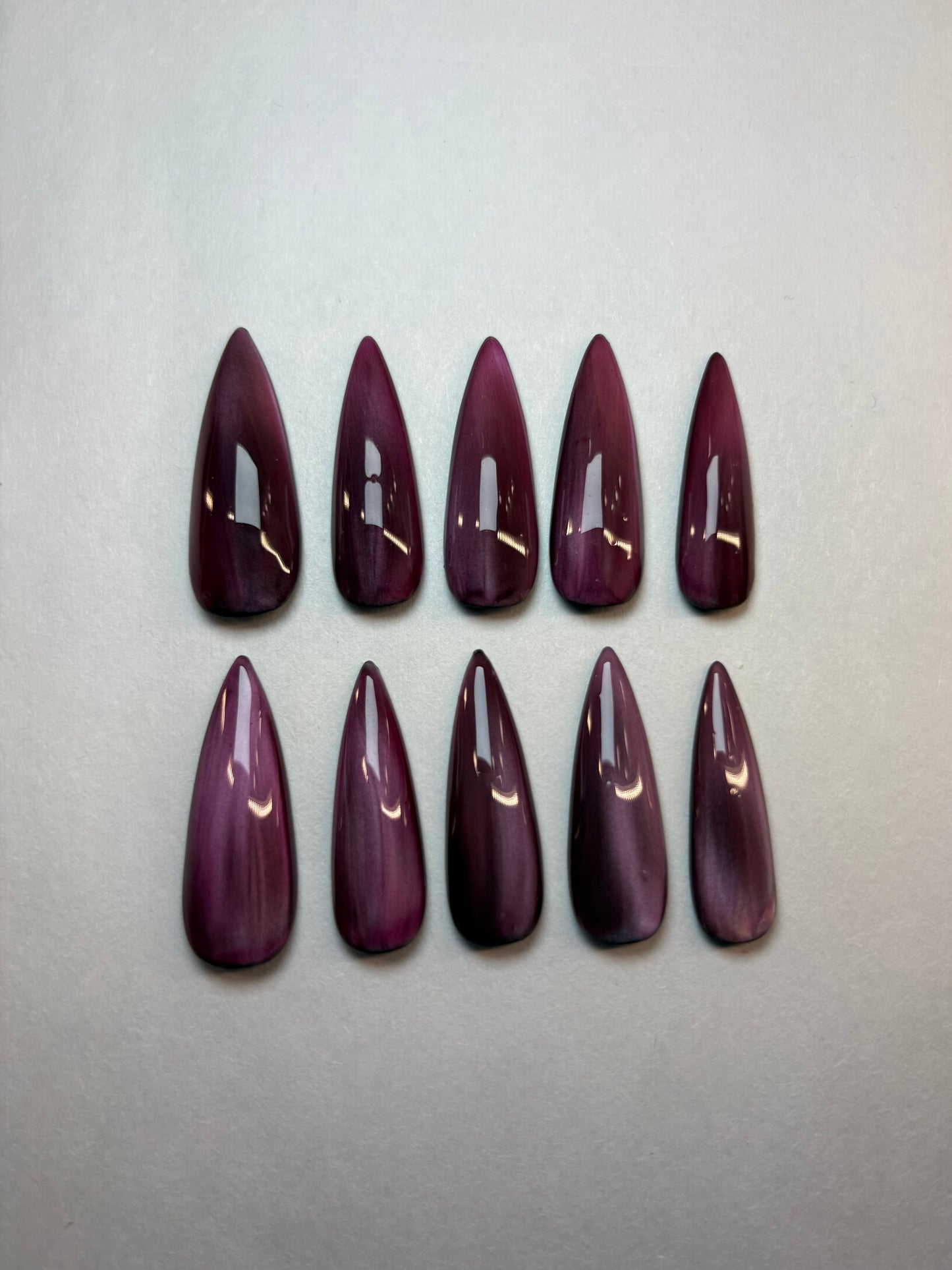 Jelly Glass Cat Eye Press-On Nails