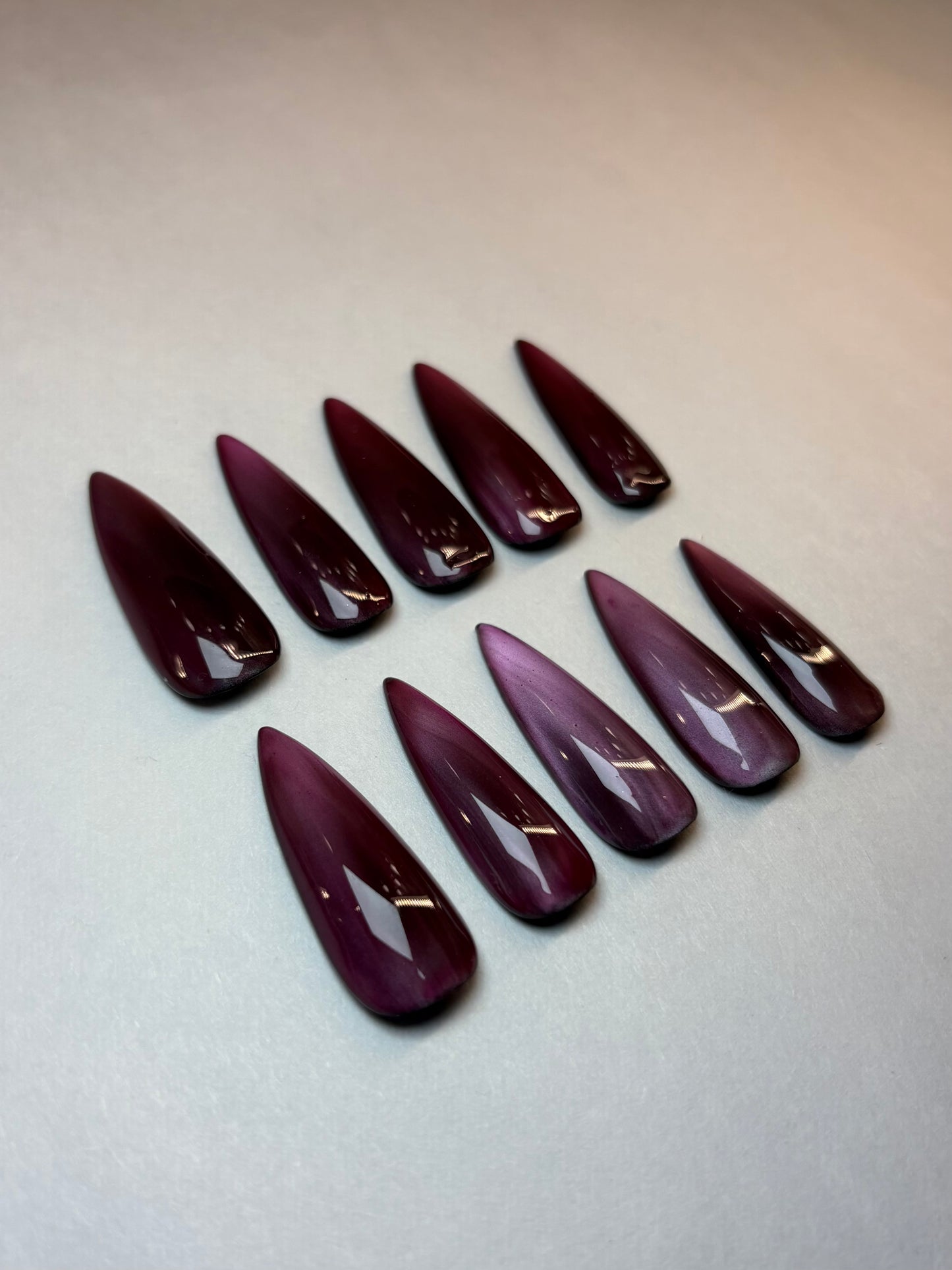 Jelly Glass Cat Eye Press-On Nails