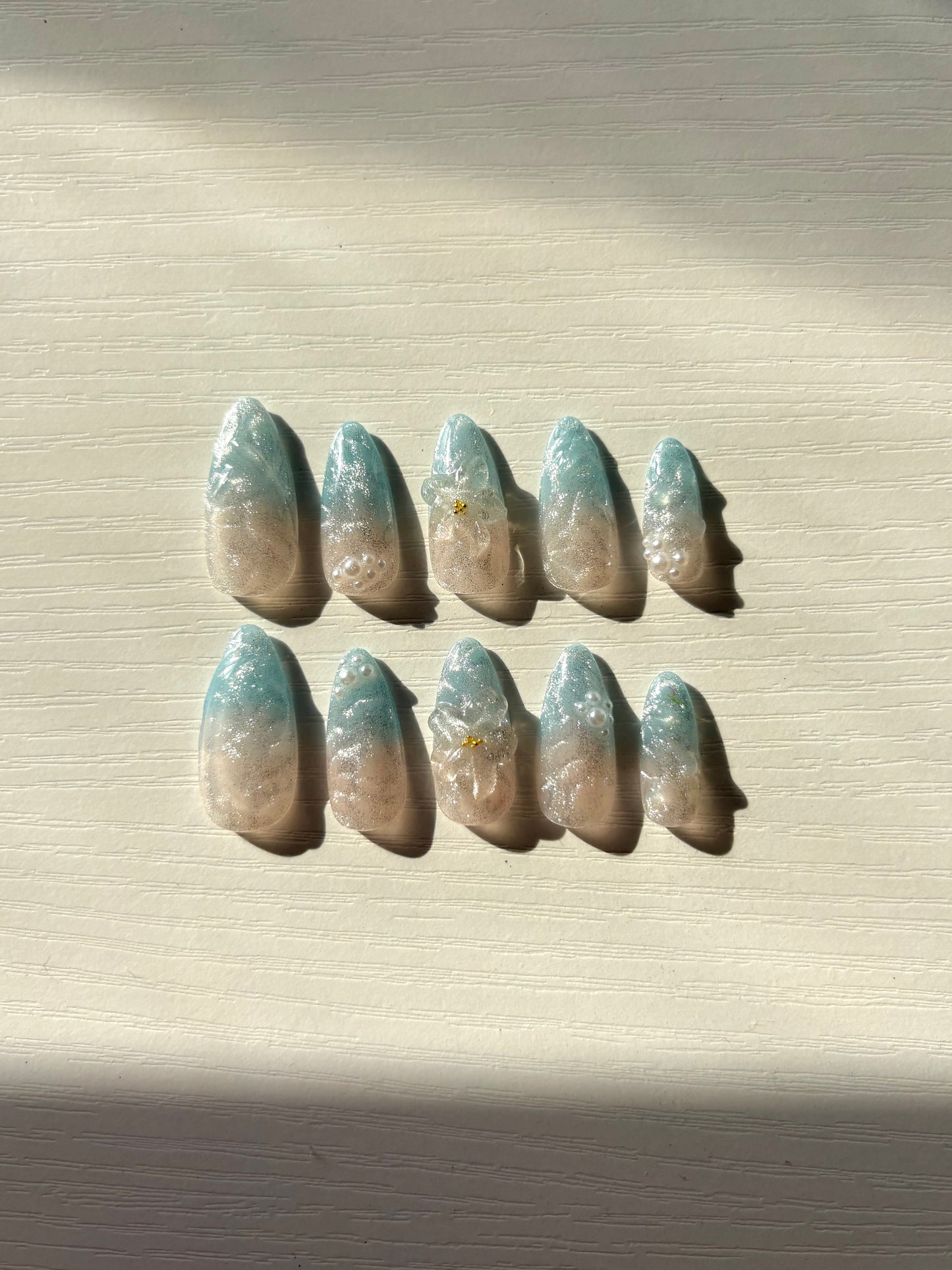 Ocean Cat-Eye Press-On Nails