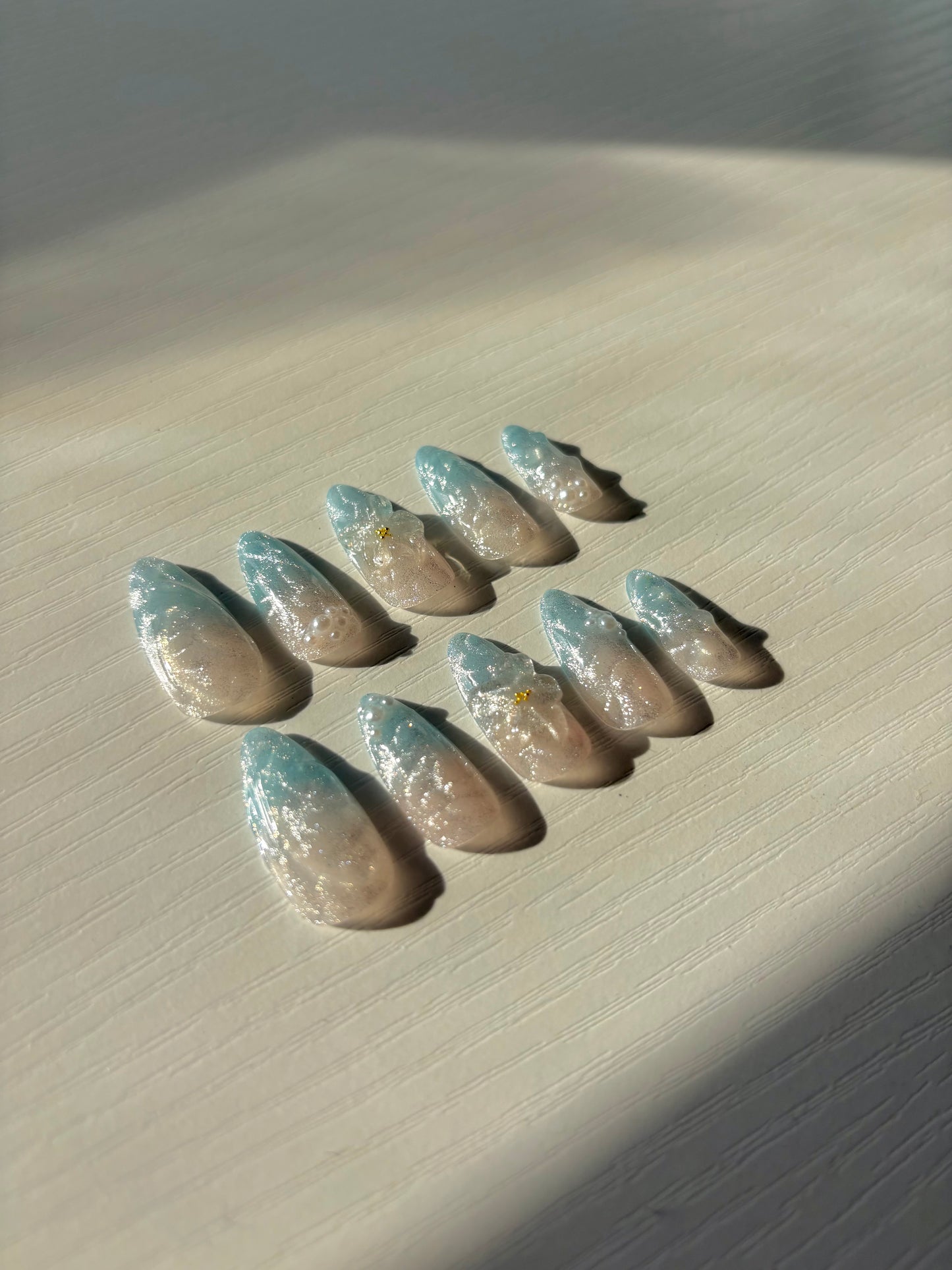 Ocean Cat-Eye Press-On Nails