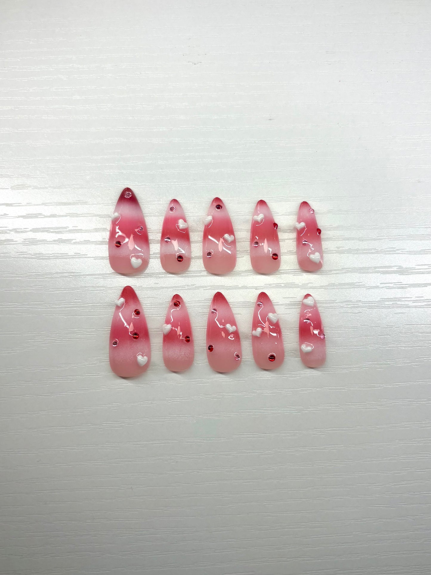 Striped Sweater Valentine Press-On Nails